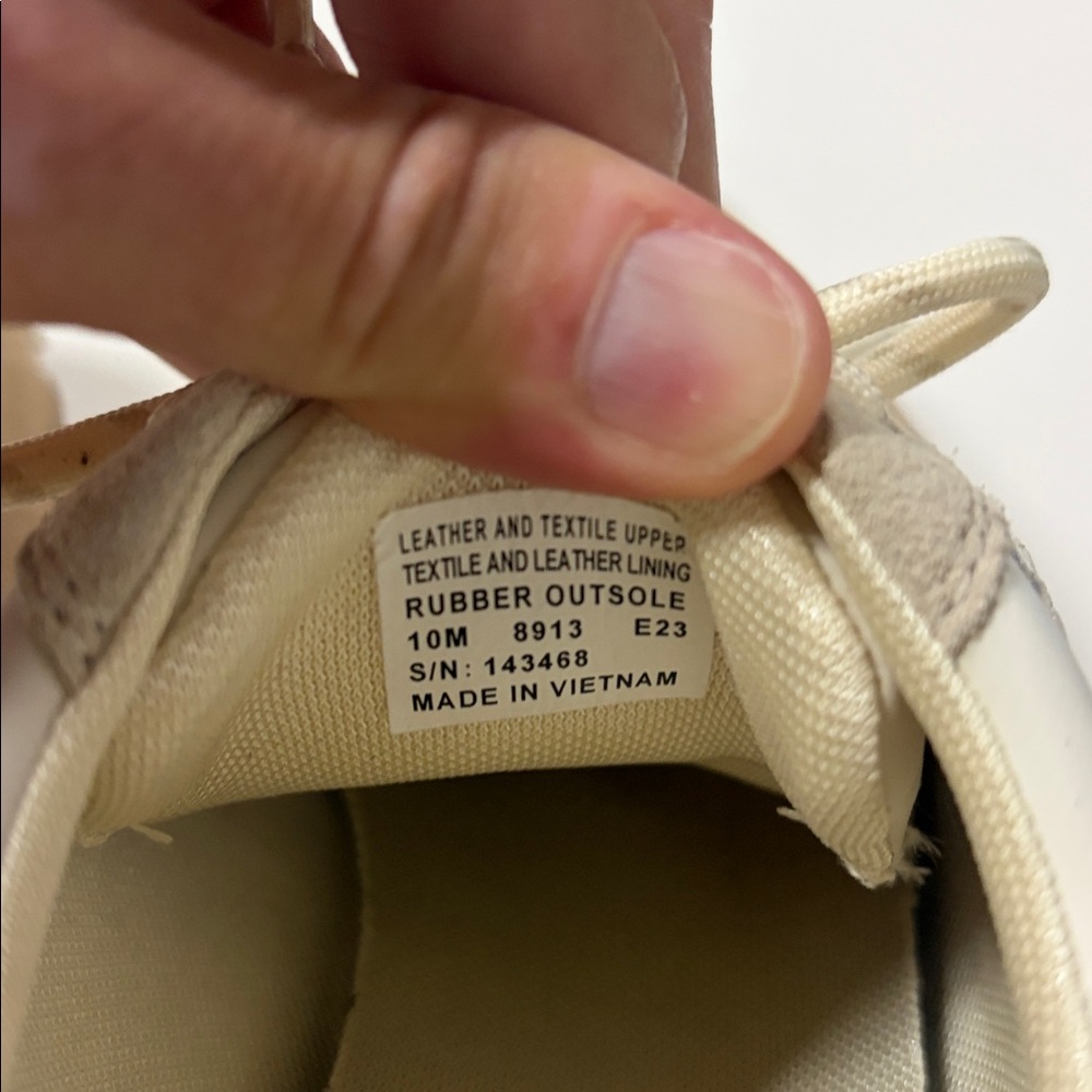 Tory Burch Women's White and Beige Suede-Trim Sneakers - Picture 4 of 4